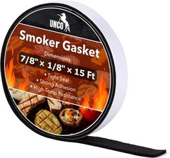 Durable High-Temperature Smoker Gasket 15 FT – 7/8″ x 1/8″ for Enhanced Cooking