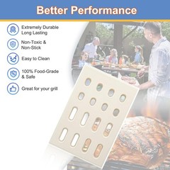 Ceramic Brick Flame Tamer Heat Plate Replacement for Grill 4 Pack 7×4 Inch