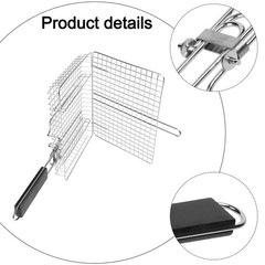 BBQ Accessories Folding Grill Mesh Dishwasher Safe Folding Handle Design