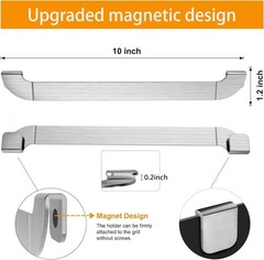 10 Inch Griddle Spatula Holder Magnetic Design, Stainless Steel Grill Barbecu…