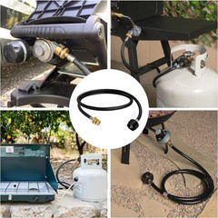 QCC Propane Adapter Hose LP Tank 1lb to 20lb Converter for Weber Q Gas Grill 6FT