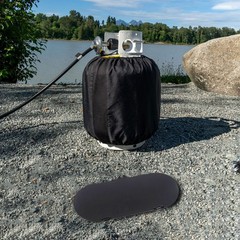 Propane Tank Cover Replacement Lid Black for 20 Pound Cylinder Easy Fit