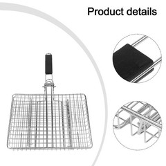 BBQ Accessories Folding Grill Mesh Dishwasher Safe Folding Handle Design