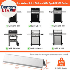 15.3″ Flavorizer Bars for Weber Spirit 300 and GS4 Spirit II 300 Series, Spirit
