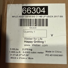 Weber grill bbq Genesis 410 Manifold Lp Oem New