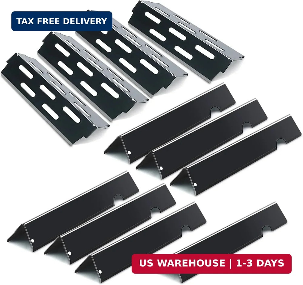7 Flavorizer Bars&4 Heat Deflectors for Weber Genesis II 410/440 Porcelain Steel
