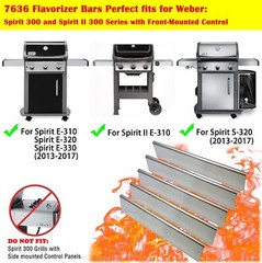 Parts DP151 7636 Flavorizer Bars for Weber Spirit I/II 300 Series GS4 Spirit S31