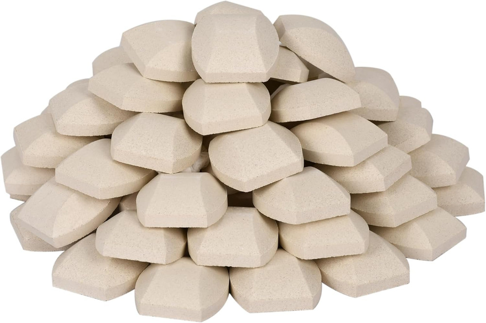 Ceramic Briquettes for Turbo Nexgrill Gas Grills 50-Piece 2X2 Inches