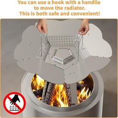 Heat Deflector Solo Stove Bonfire 19.5” Upgraded 304 Stainless Steel Portable