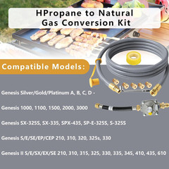 Upgraded 10Ft Upgraded Propane to Natural Gas Conversion Kit for Weber Genesis,
