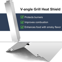 Grill Parts Kit for Charbroil 463268008 463268007 Heat Shield Burner Tube