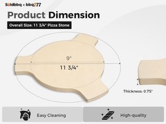 Heat Deflector Stone Replacement Parts for Char-Griller 6211 Smoking’ Stone J…