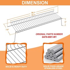 High-Quality Stainless Steel Grill Warming Rack for Charbroil 4-Burner Grills