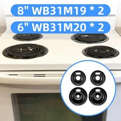 Black Stove Burner Drip Pans Replacement for GE Hotpoint Electric Stove Burne…