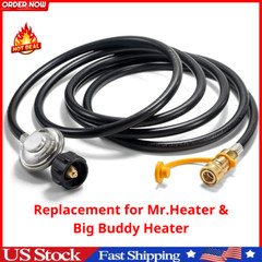 12ft Propane Hose w/ Regulator -3/8″ inch fitting for Mr. Heater Big Buddy