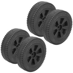 4Pcs Reusable Grill Cart Wheels Replacement Heavy Duty Black Hdpe for Bbq