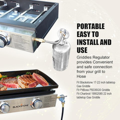 Blackstone Regulator for 17 22 Inch Tabletop Griddles Propane Tank Connection
