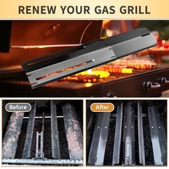 Universal Grill Heat Plates, Adjustable Heat Shield Tent, Burner Covers, 4-Pack