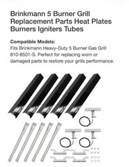 Brinkmann 5 Burner Grill Replacement Parts Heat Plates Burners Igniters Tubes