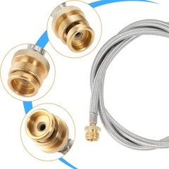 1Pc 6FT Propane Tank Hose Adapter 72 Inch with Gauge For Coleman Camp Stove