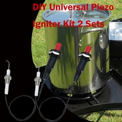 MENSI 11.8” Universal LP Propane Natural Push Button Piezo M10X1, Silver