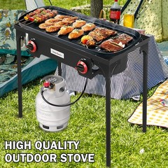 Listed Outdoor Gas Stove with Adjustable 20 PSIG Regulator for Safe Cooking