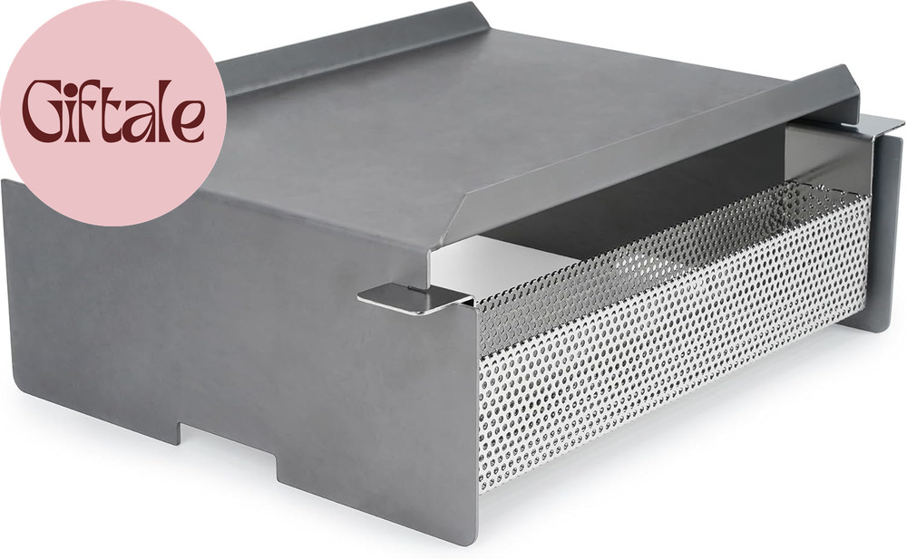 Heavy Duty Steel Heat Baffle Diffuser, Heat Deflector with Smoker Box, Heat Diff