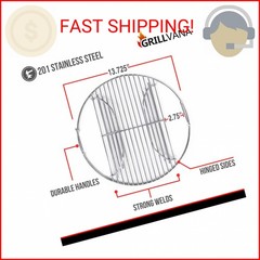 201 Stainless Steel Charcoal Grill Cooking Replacement Grate (ACTUAL DIAMETER 13