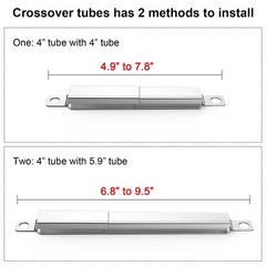 Universal Adjustable Crossover Tubes Replacement for Popular Grill Models