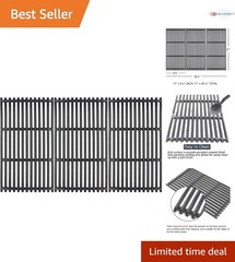 3-Pk Cast Iron Grill Grates for Charbroil 4 Burner Infrared Gas Grills Outdoo…