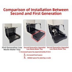 Extended Drip Tray for Gaggia Classic Pro with Upgraded Drain Pipe and Springs