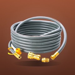 25ft 1/2″ ID Natural Gas Grill Hose with Male Quick-Connect Plug