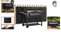 Fireproof Grill Railing Heat Shield Fiberglass 3×4 Black Privacy Cover