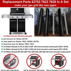 Gassaf 19.5 Burner Tubes 17.5 Flavorizer Bars Heat Plates Deflectors For Weber