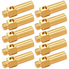 Uenede 10PCS Brass Burner Jet Nozzle for Cast Iron Propane Gold