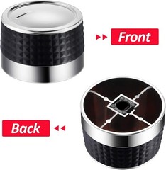 4 Pack BBQ Grill Control Knobs Replacement Stainless Steel D Valve Switches