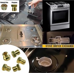 36PCS Propane to Natural Gas Orifice Conversion Kit M6x0.75 Brass