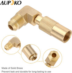 Aupoko Propane Elbow Adapter for Blackstone, Brass RV Gas Connector 3/8″ Male Lo