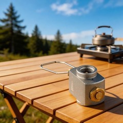 Adjustable Gas Pressure Relief Valve and Adapter for Camping Stove Canisters