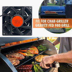 Upgraded Precision Control Fan Replacement for Char-Griller Gravity Fed 980 Char