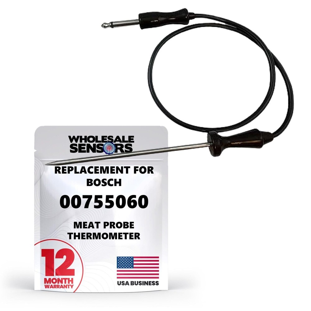 00755060 Replacement Meat Probe Thermometer Range, Oven, Grill, Baker Black