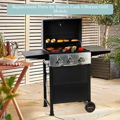 3 PCS 143/16 Inch Porcelain Steel Heat Plate Fits Master Cook Backyard Grill