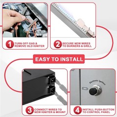 DHLG-12 Grill Igniter Kit for Charbroil, Kenmore, Broil-Mate, Broil King, Nexgri
