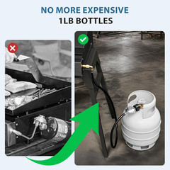 6 Ft Propane Adapter Hose with 90 Degree Elbow for 5-20 Lb Propane Tank