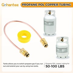 1x Short Nose POL to POL Copper Pigtail for High Pressure Regulator Connection