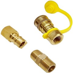 US Standard Thread 3/8in Natural Gas Quick Connect Fittings Propane Connector