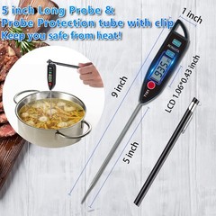 BOMATA Digital Water Thermometer for Water, Liquid, Candle and Cooking. Black