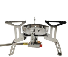 Outdoor Gas Burner Portable Split Camping Stove 4000W Windproof Stainless Steel