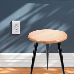 Solid Wood Round Stool Seat Replacement Wooden Top Easy Clean Home Kitchen