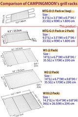 CAMPINGMOON Cooking Grate 2pcs set of Camping Grill Grate 304 Stainless Steel…